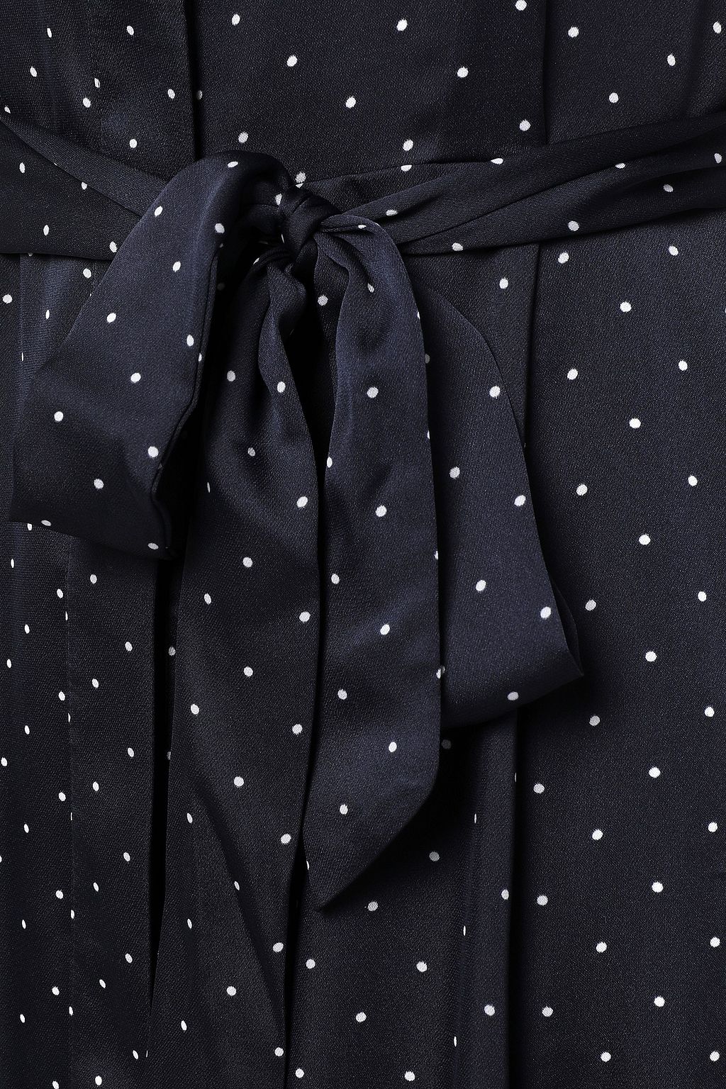 EQUIPMENT Belted polka-dot satin midi dress