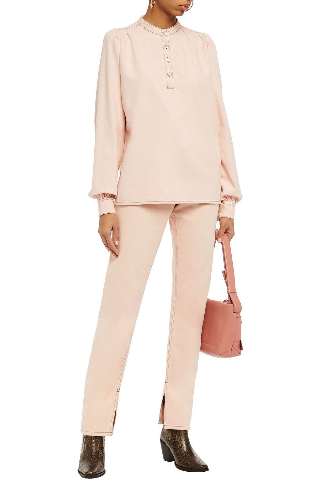GANNI High-rise straight-leg jeans