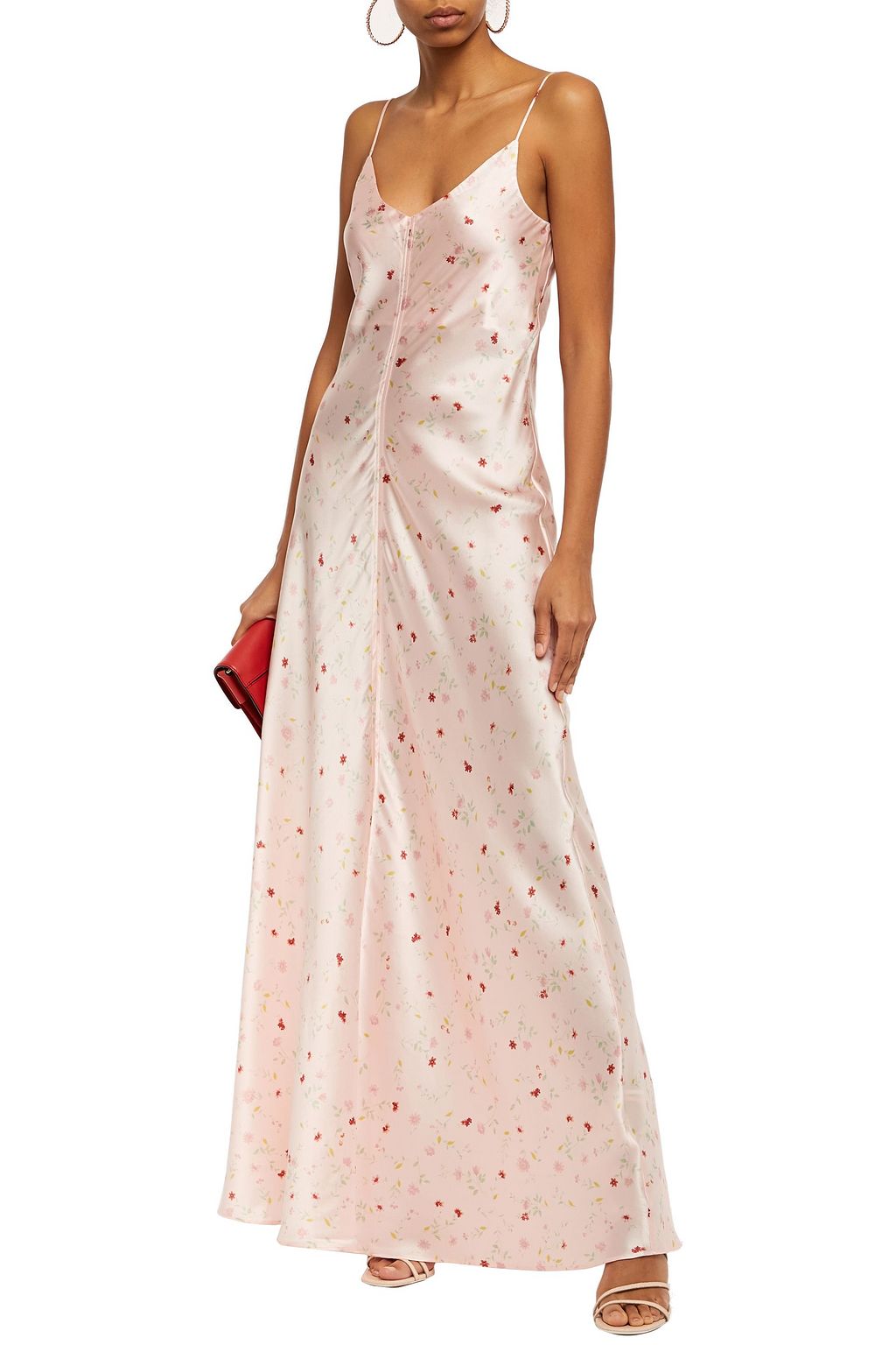 embellished floral maxi dress