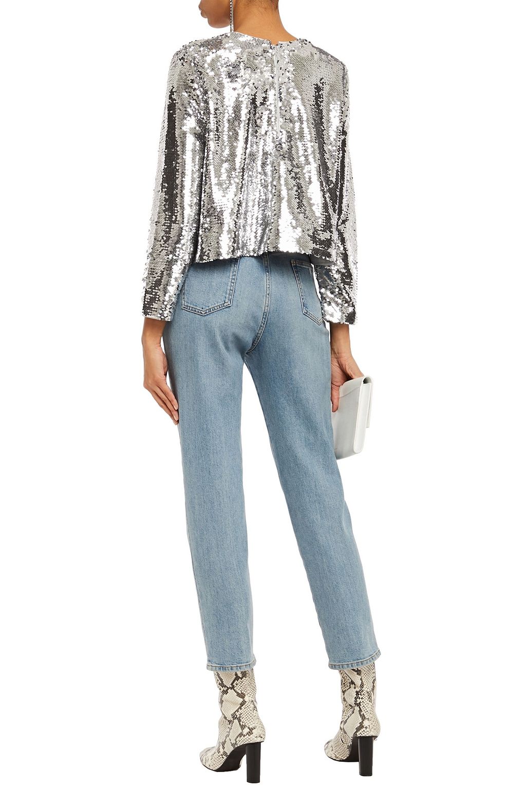 ganni sequin top
