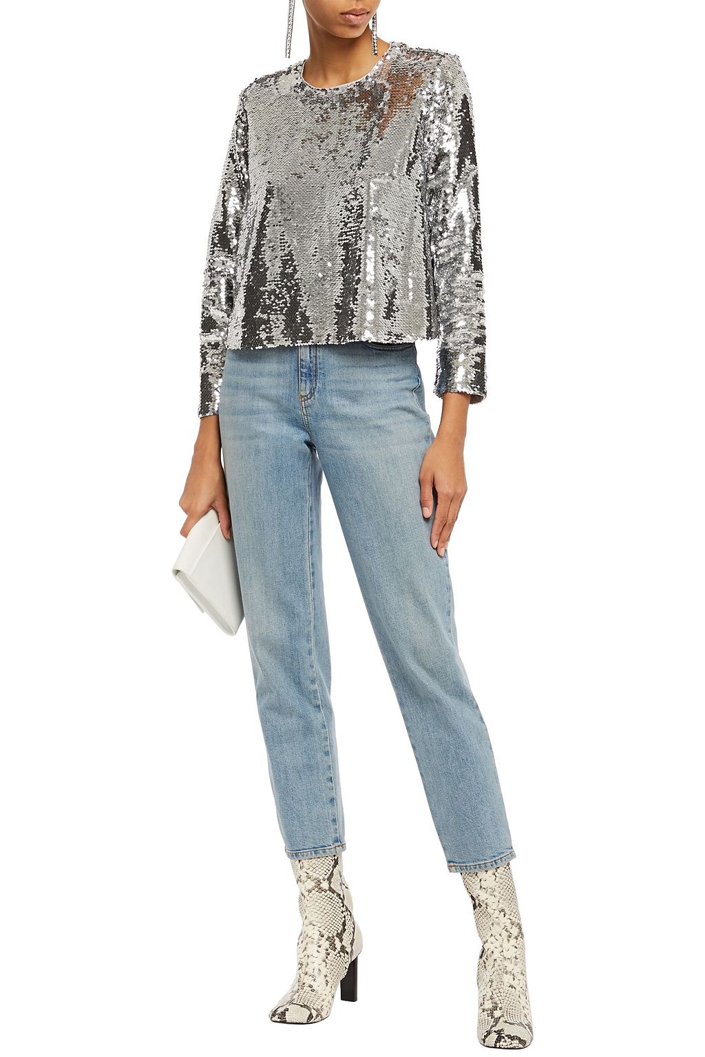 ganni sequin top
