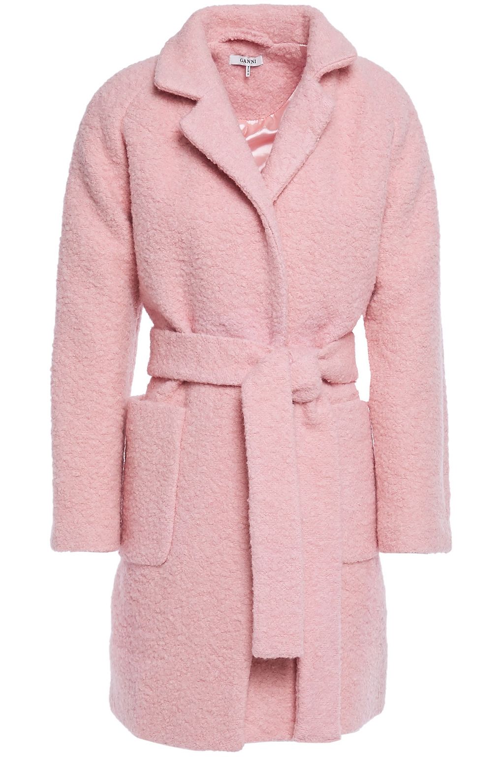 boucle pink coat