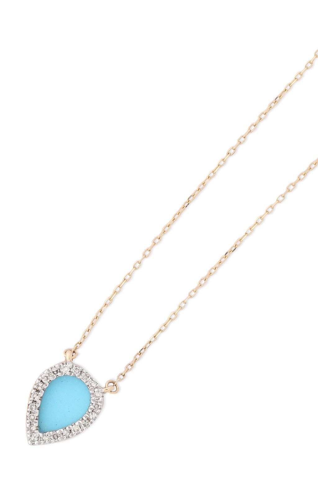 ADINA REYTER 14-karat, diamond and turquoise necklace