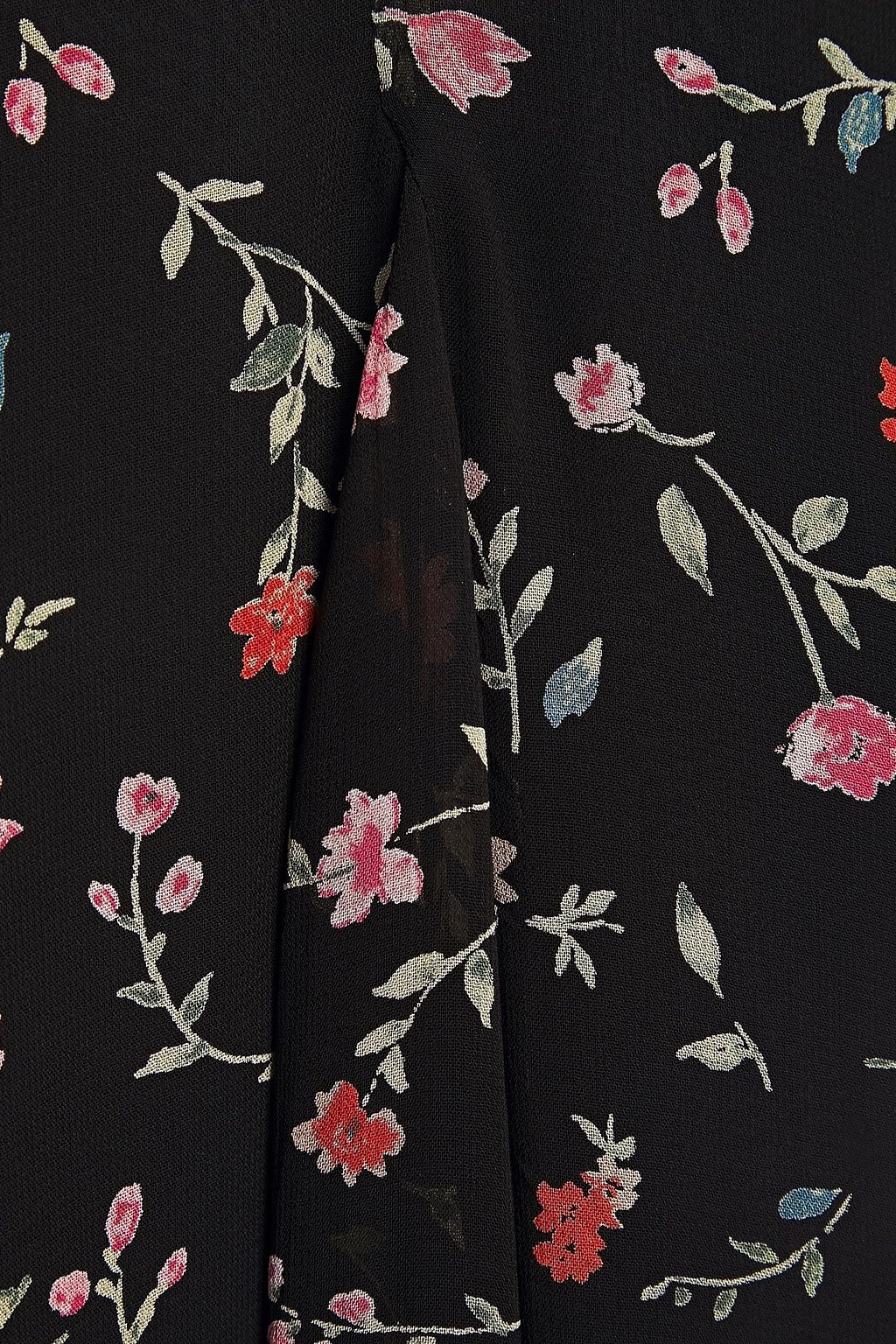 GANNI Floral-print crepe midi dress