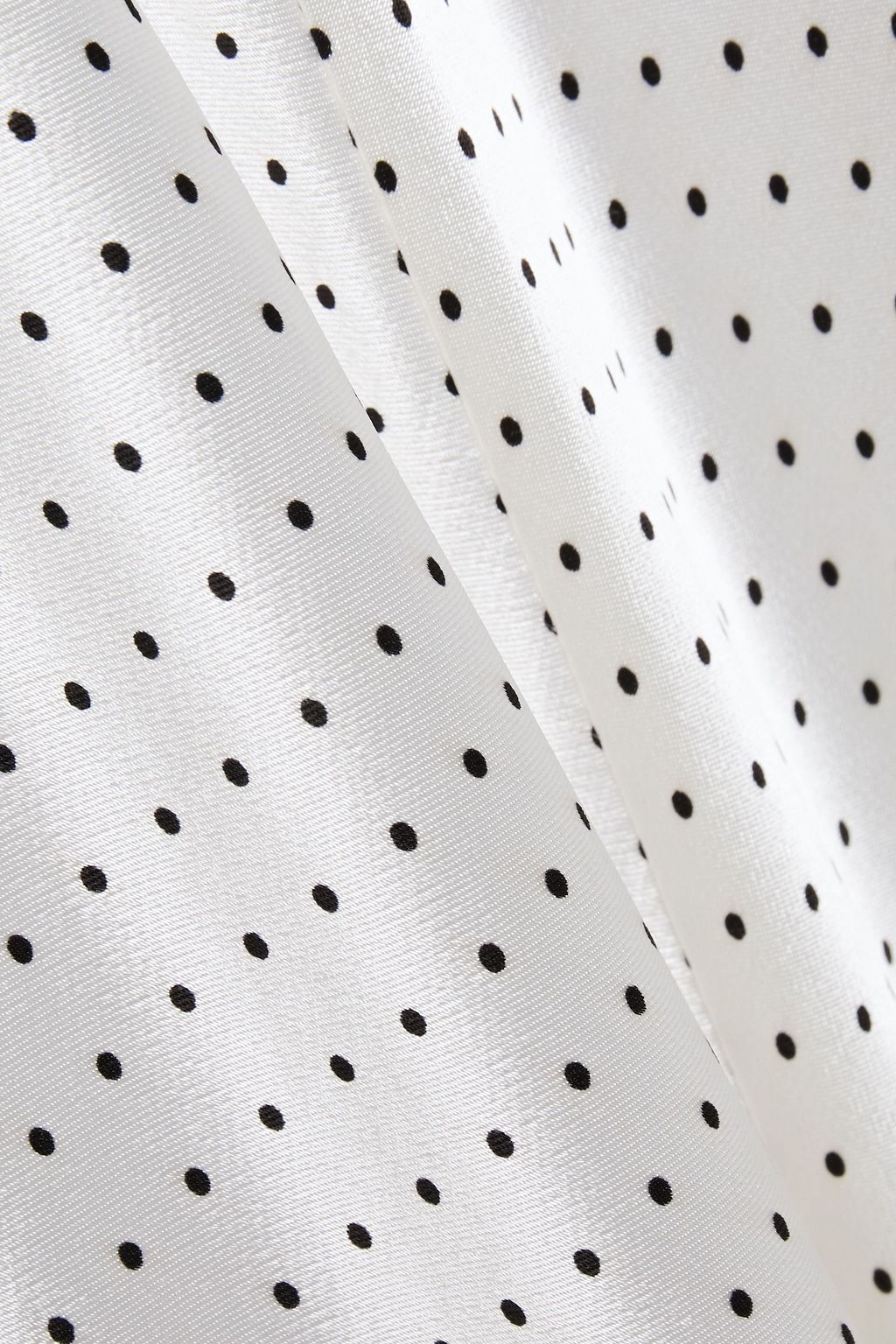 GANNI Cameron gathered polka-dot satin maxi dress