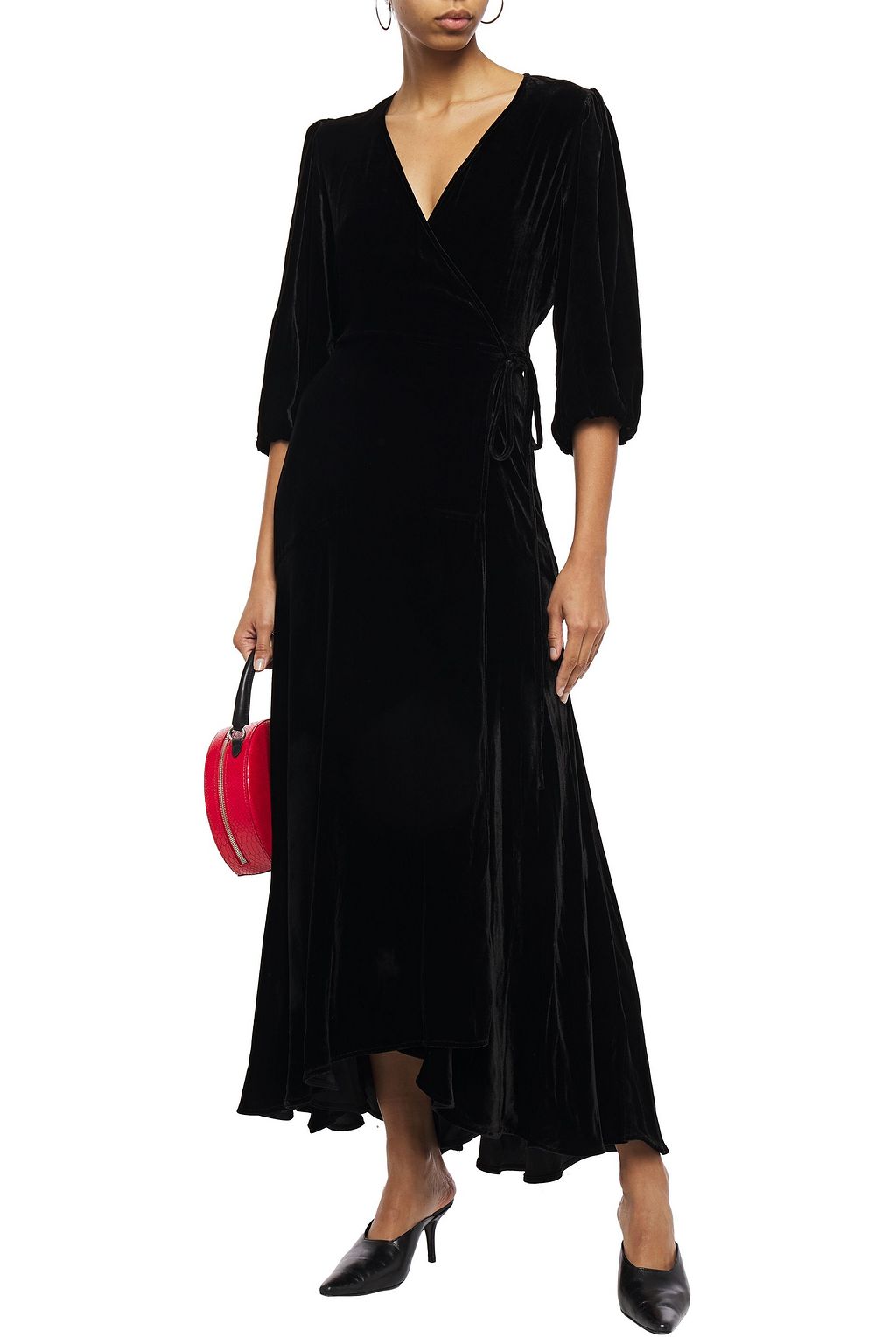 ganni velvet dress
