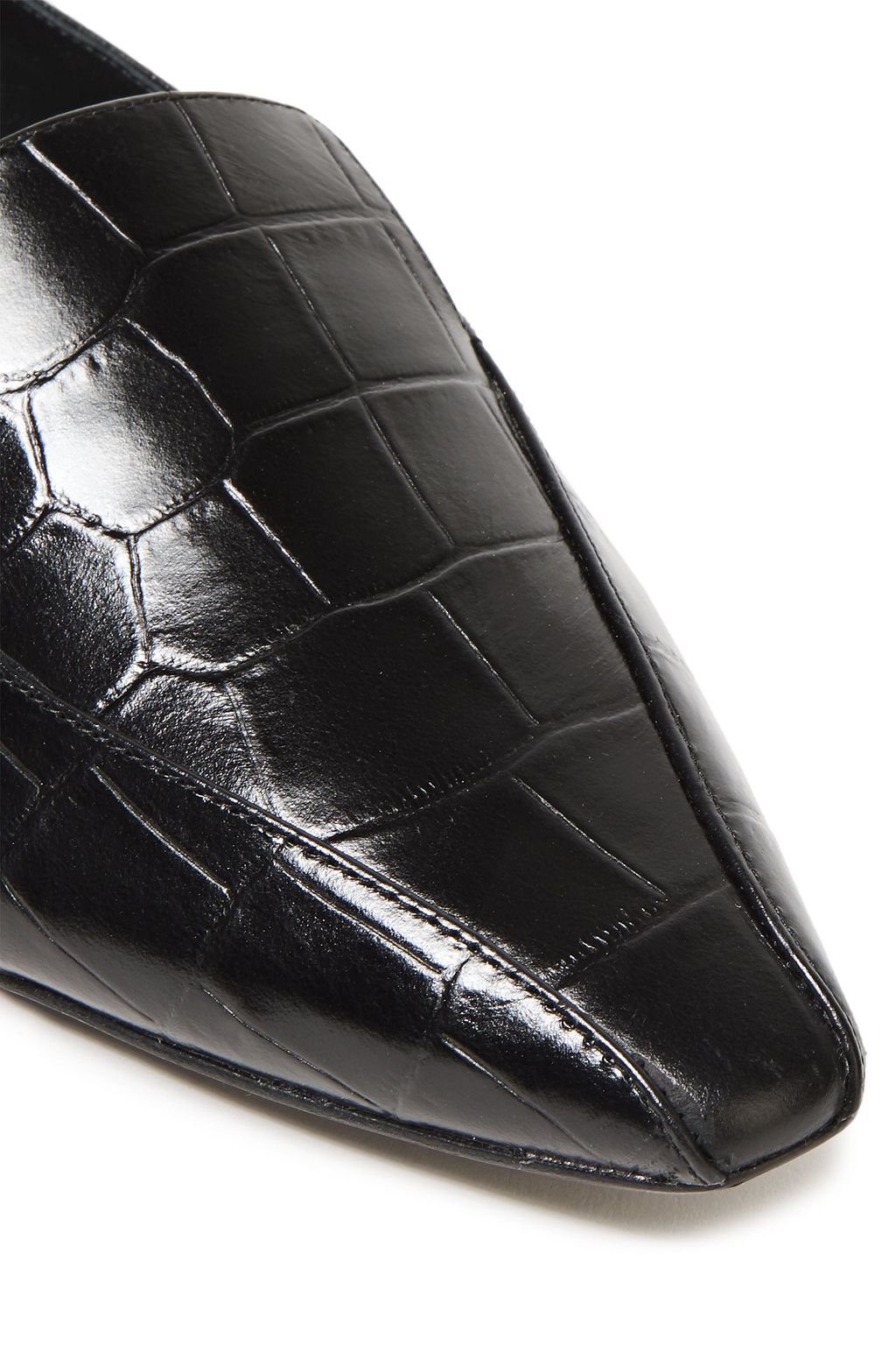 SIGERSON MORRISON Croc-effect leather loafers