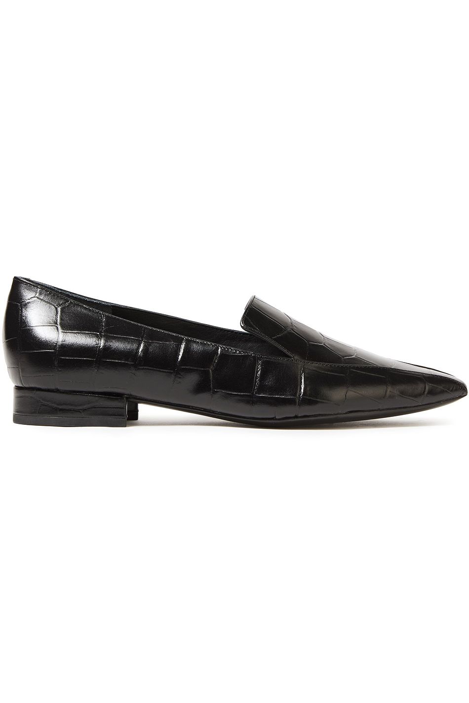 black croc loafers