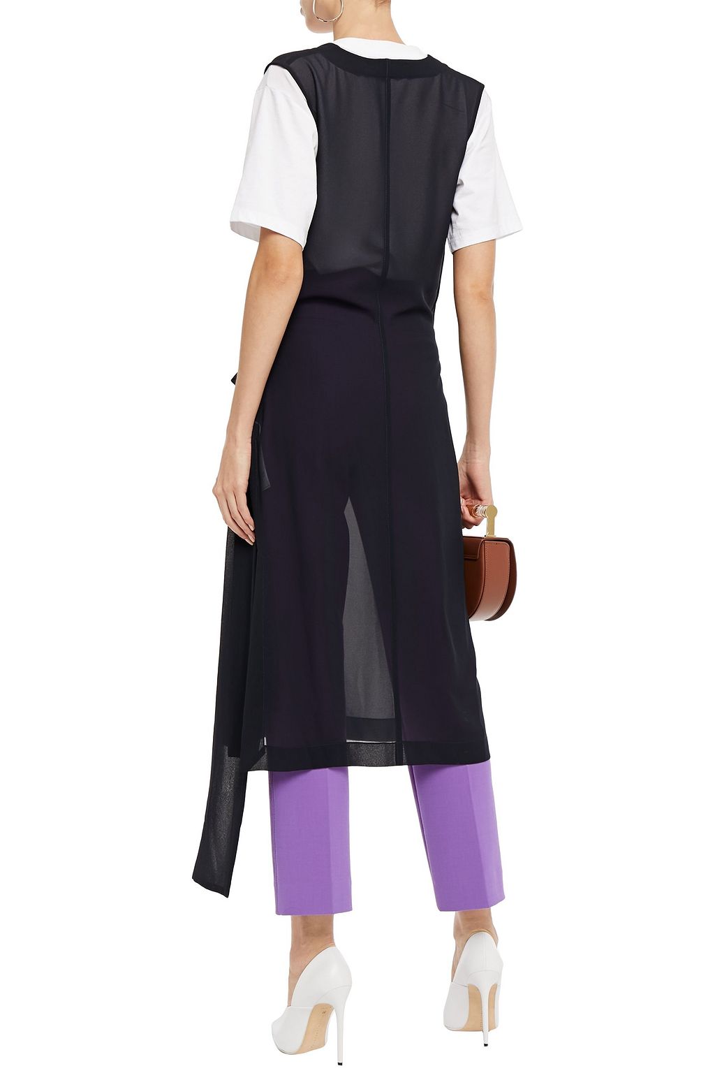 VICTORIA BECKHAM Draped georgette vest