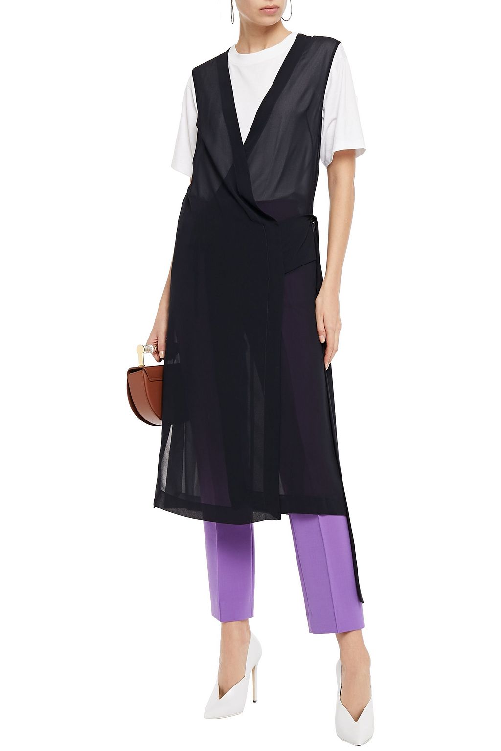 VICTORIA BECKHAM Draped georgette vest