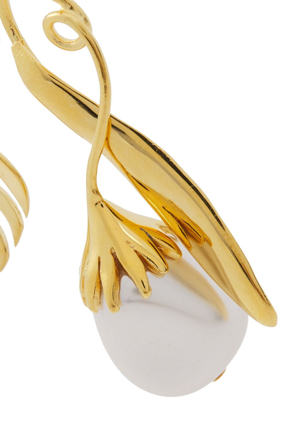 AURÉLIE BIDERMANN Gold-plated faux pearl earrings