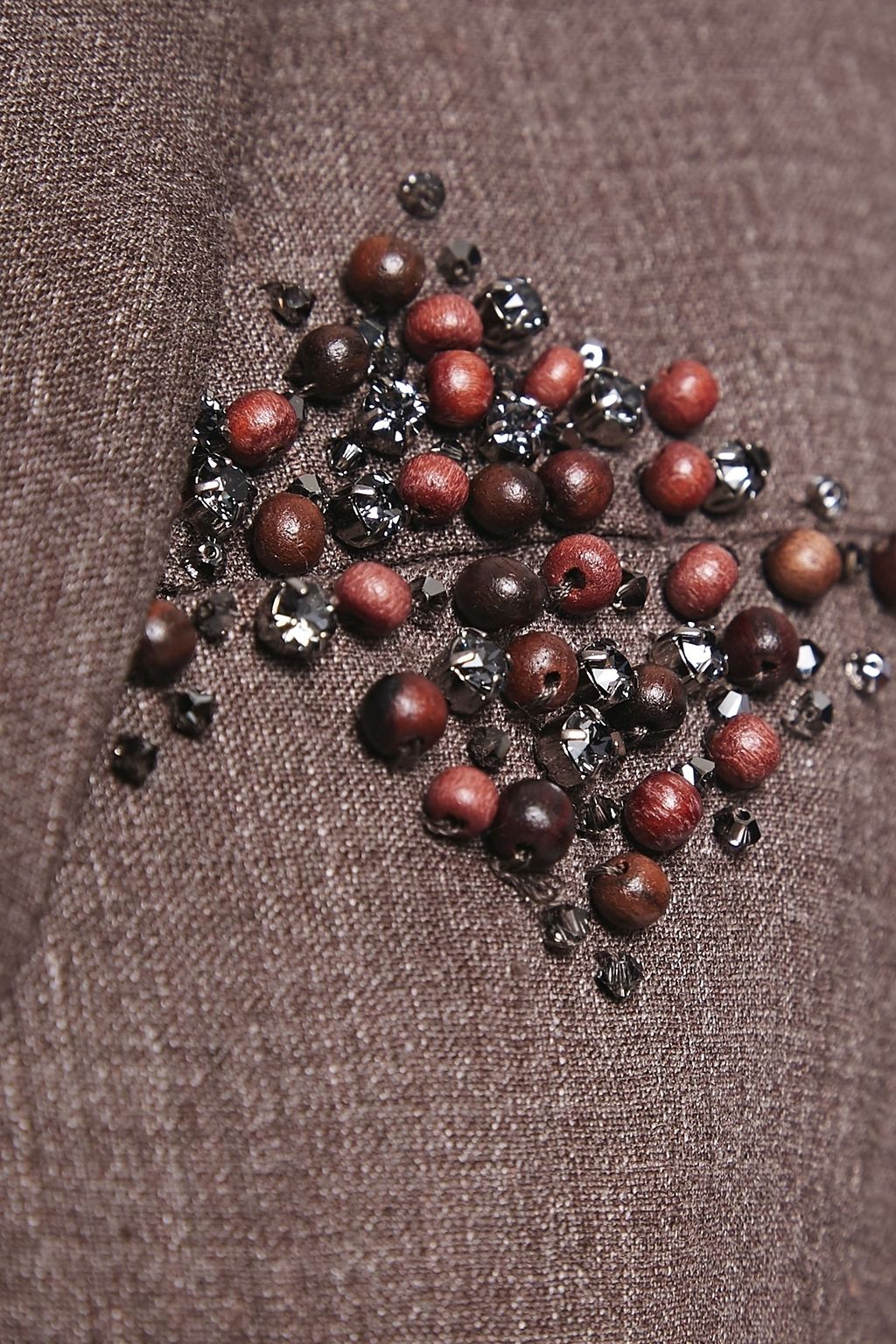 BRUNELLO CUCINELLI Embellished mélange linen-blend blazer