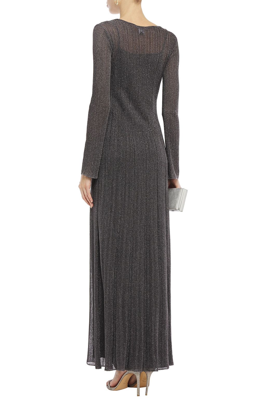M MISSONI Metallic crochet-knit maxi dress