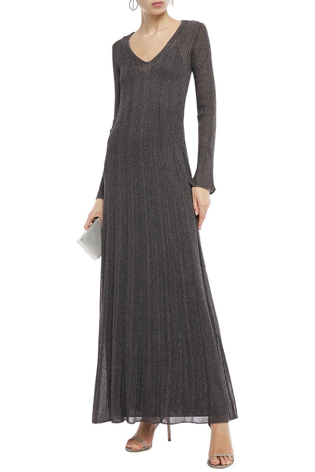 M MISSONI Metallic crochet-knit maxi dress