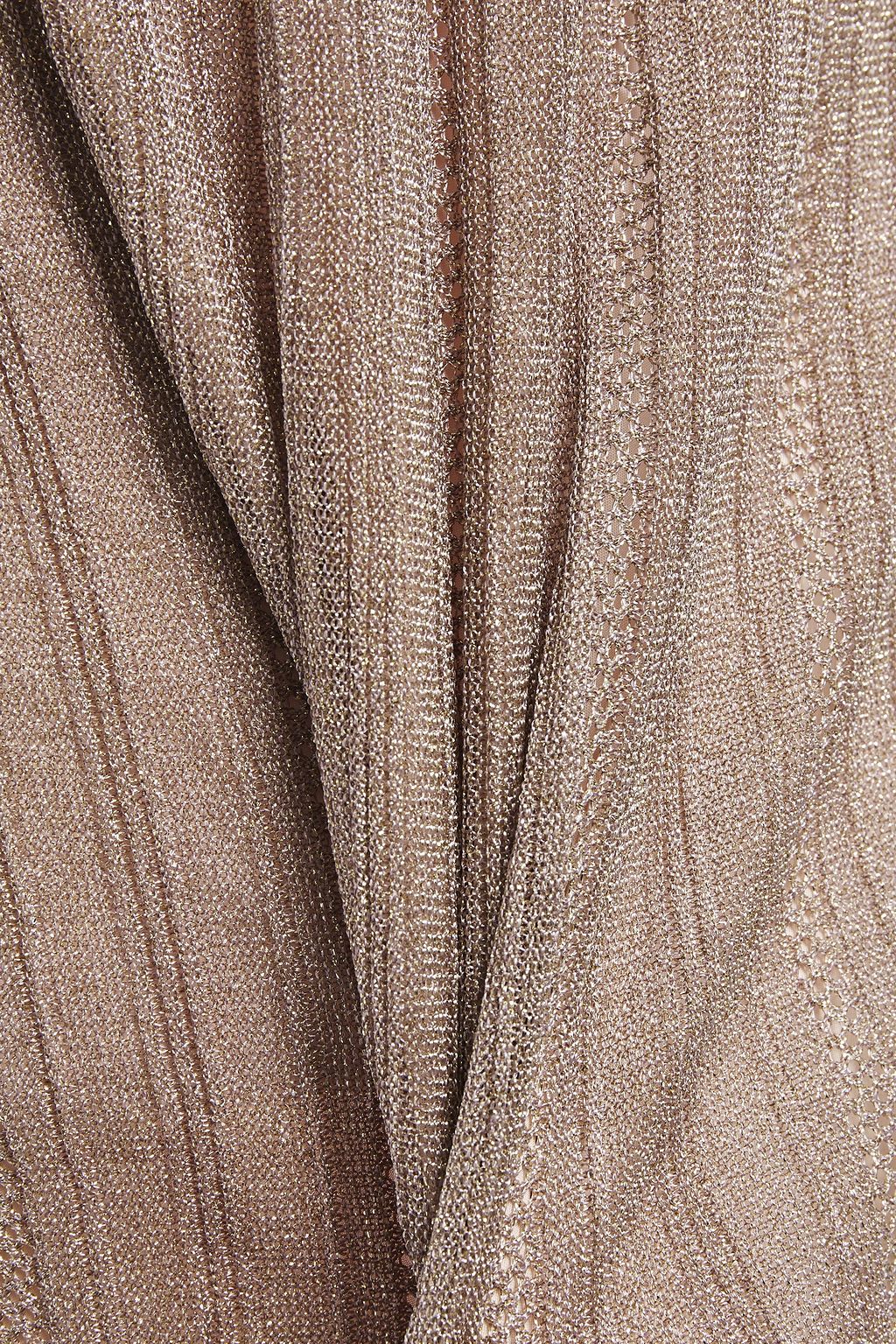 M MISSONI Metallic crochet-knit maxi dress