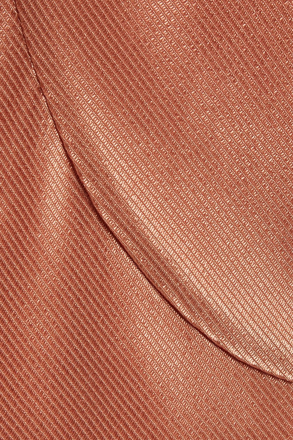 VICTORIA BECKHAM Draped satin-twill maxi dress