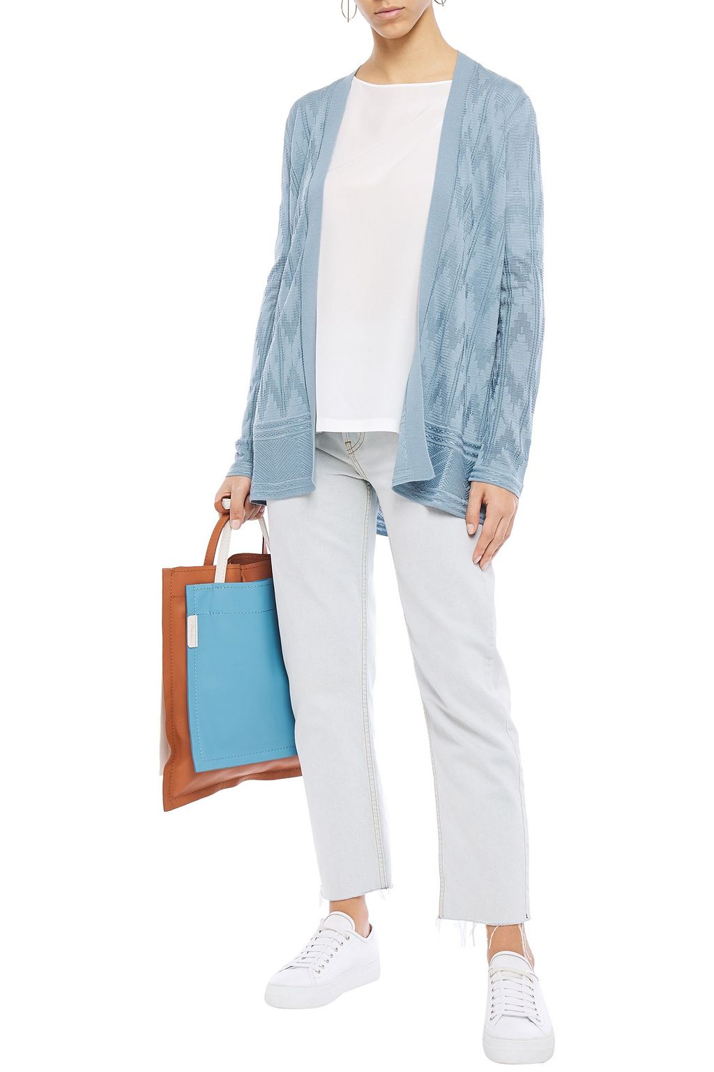 M MISSONI Crochet-knit wool-blend cardigan