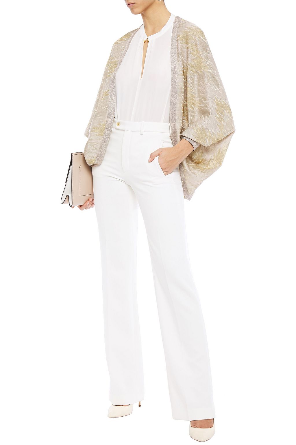 M MISSONI Metallic crochet-knit cardigan