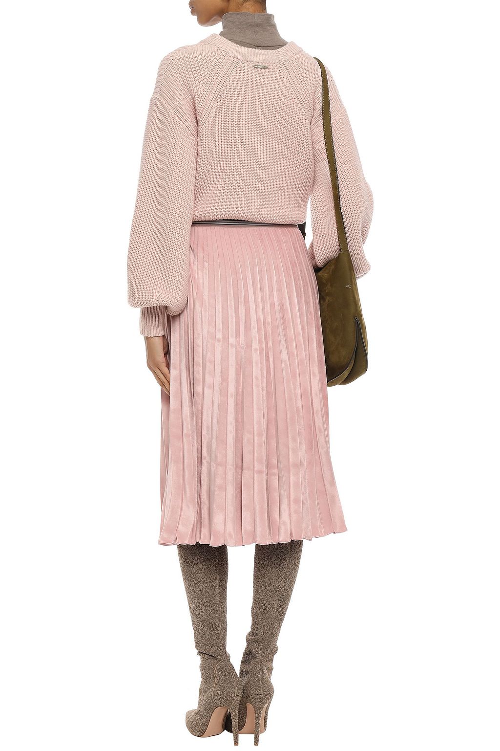 M MISSONI Pleated velvet midi skirt
