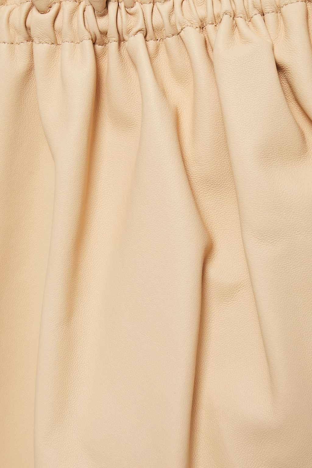 JIL SANDER Gathered leather skirt