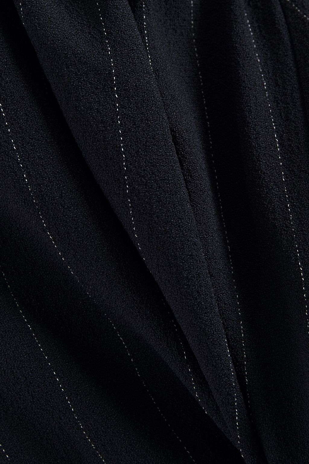 GANNI Pinstriped stretch-crepe mini dress
