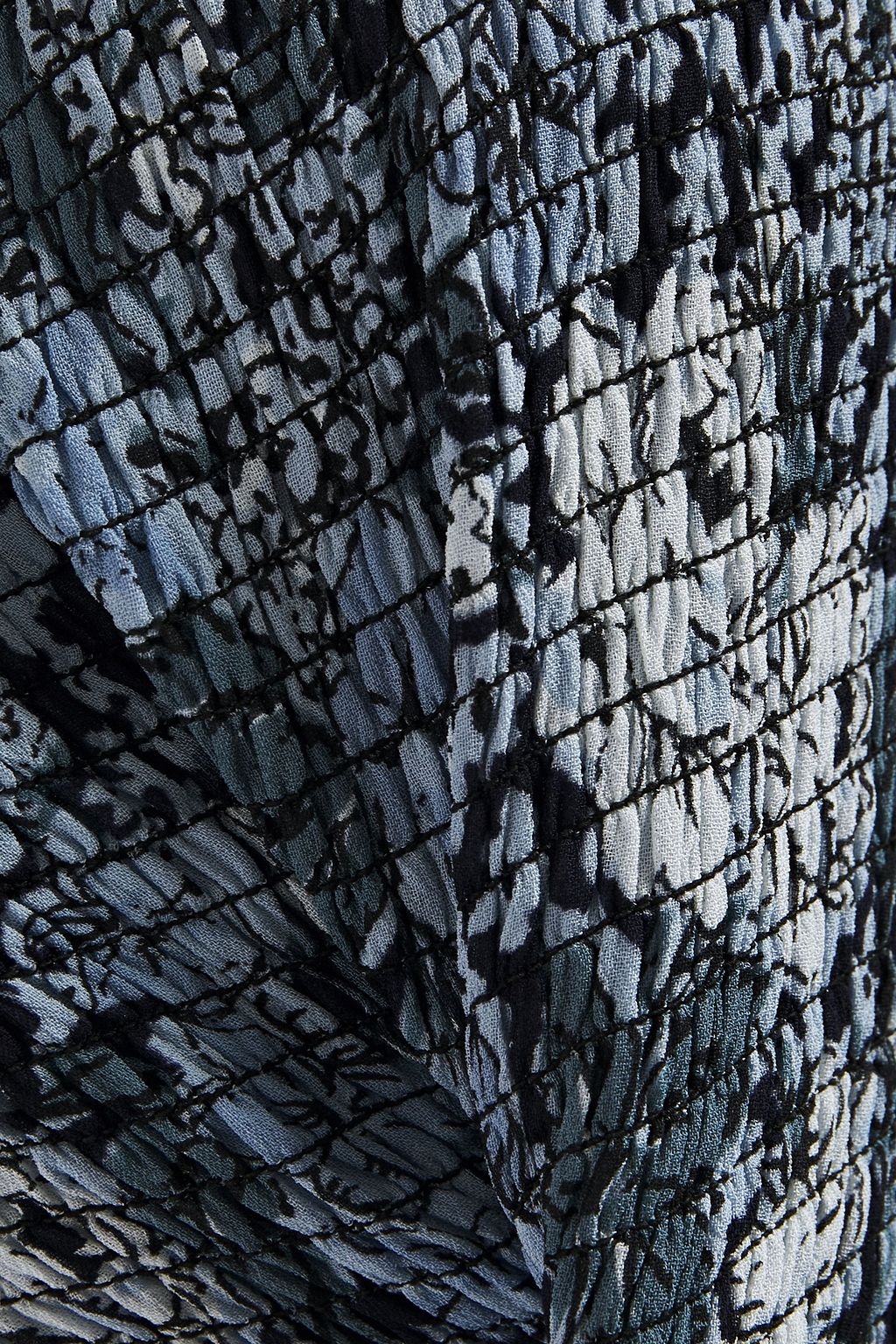 GANNI Shirred polka-dot chiffon peplum blouse