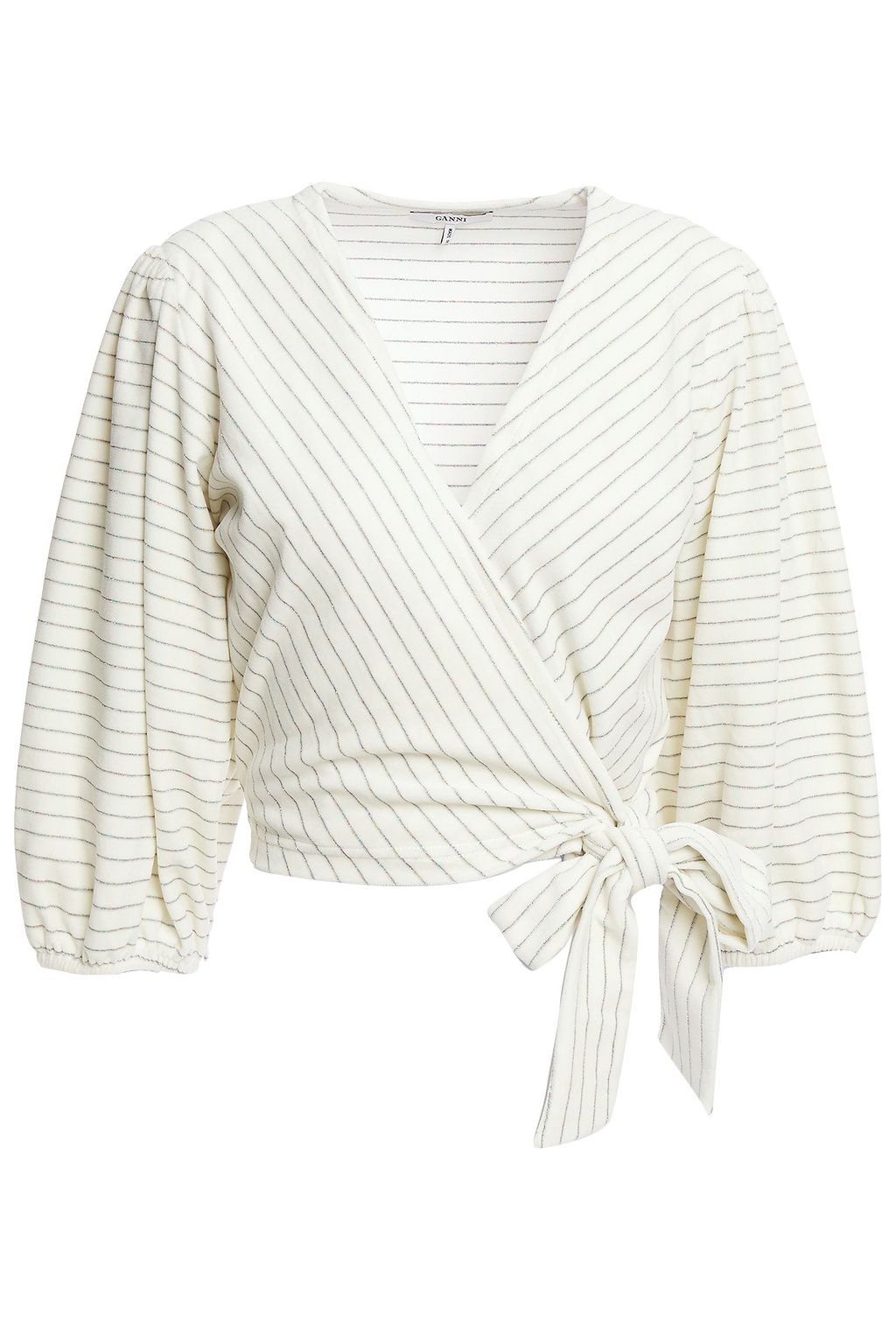 ganni wrap shirt
