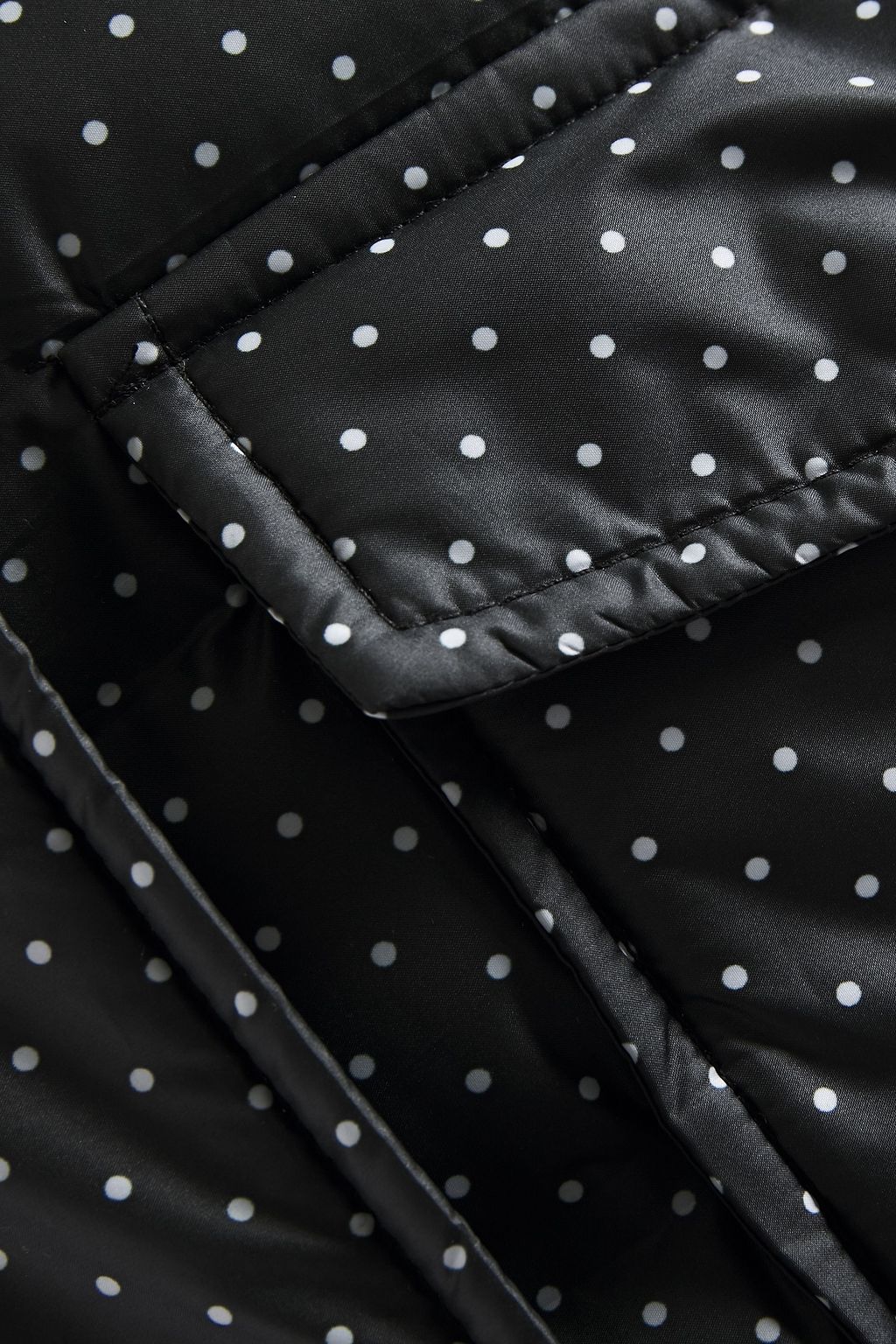 GANNI Quilted printed shell coat