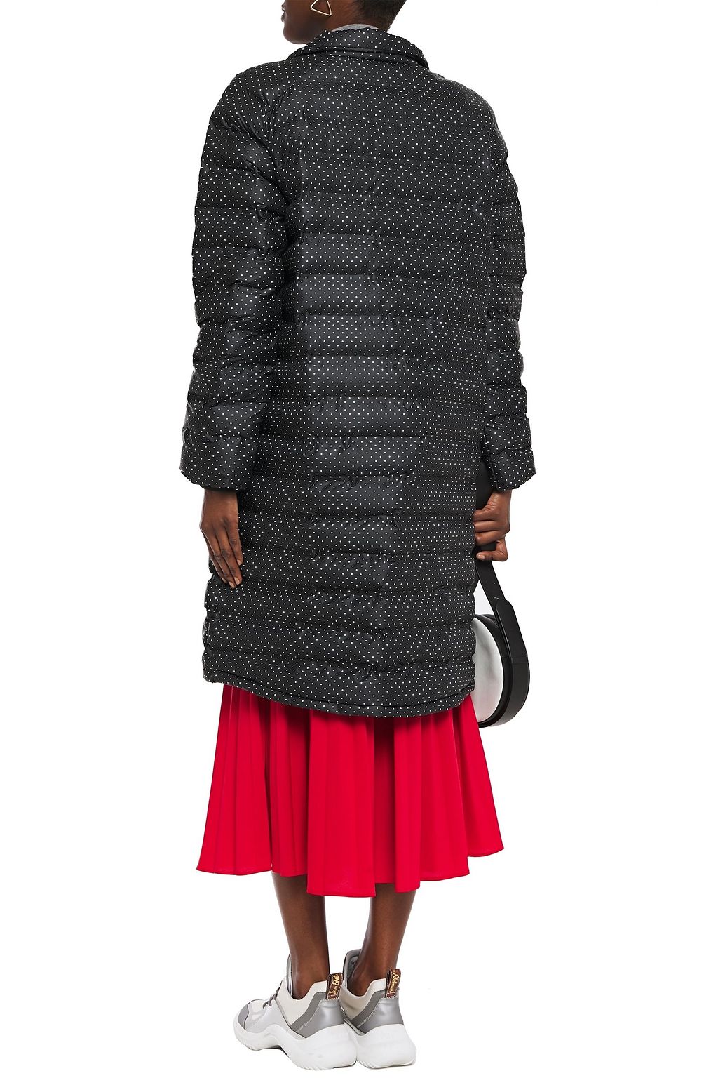GANNI Quilted printed shell coat