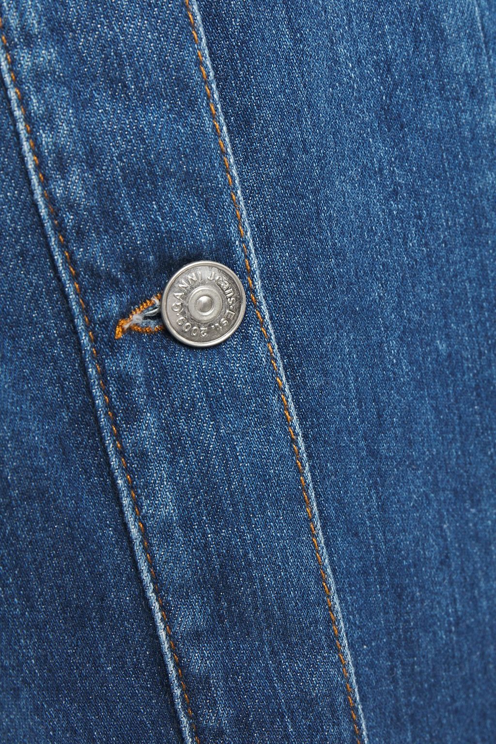 GANNI Denim mini shirt dress