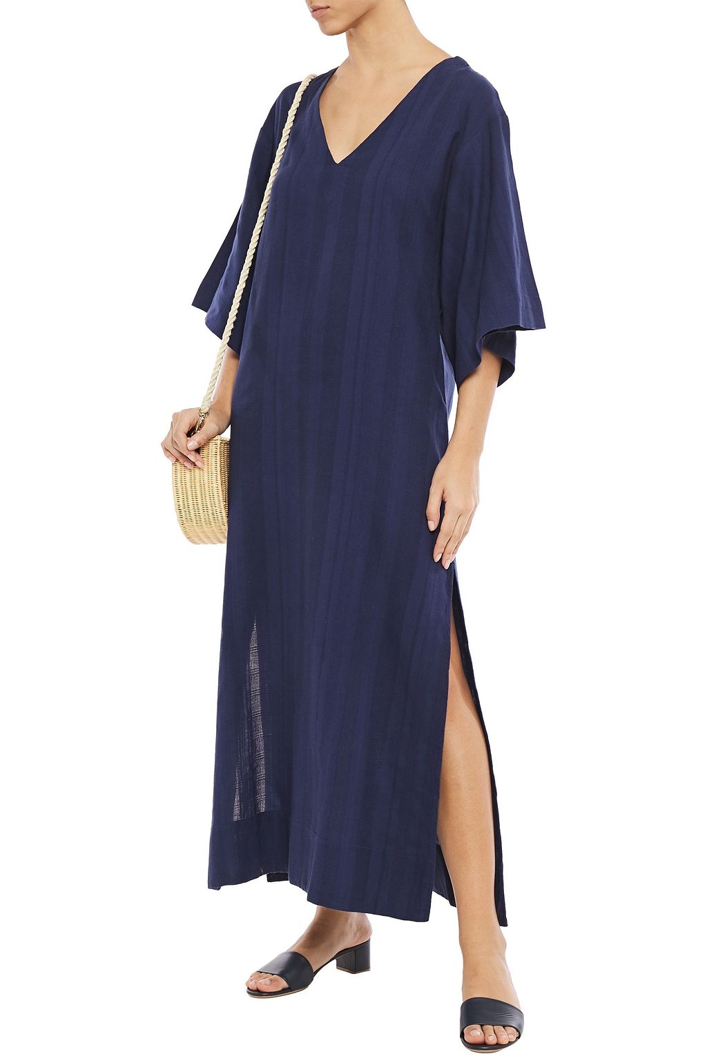 MARA HOFFMAN Paola organic cotton-jacquard maxi dress