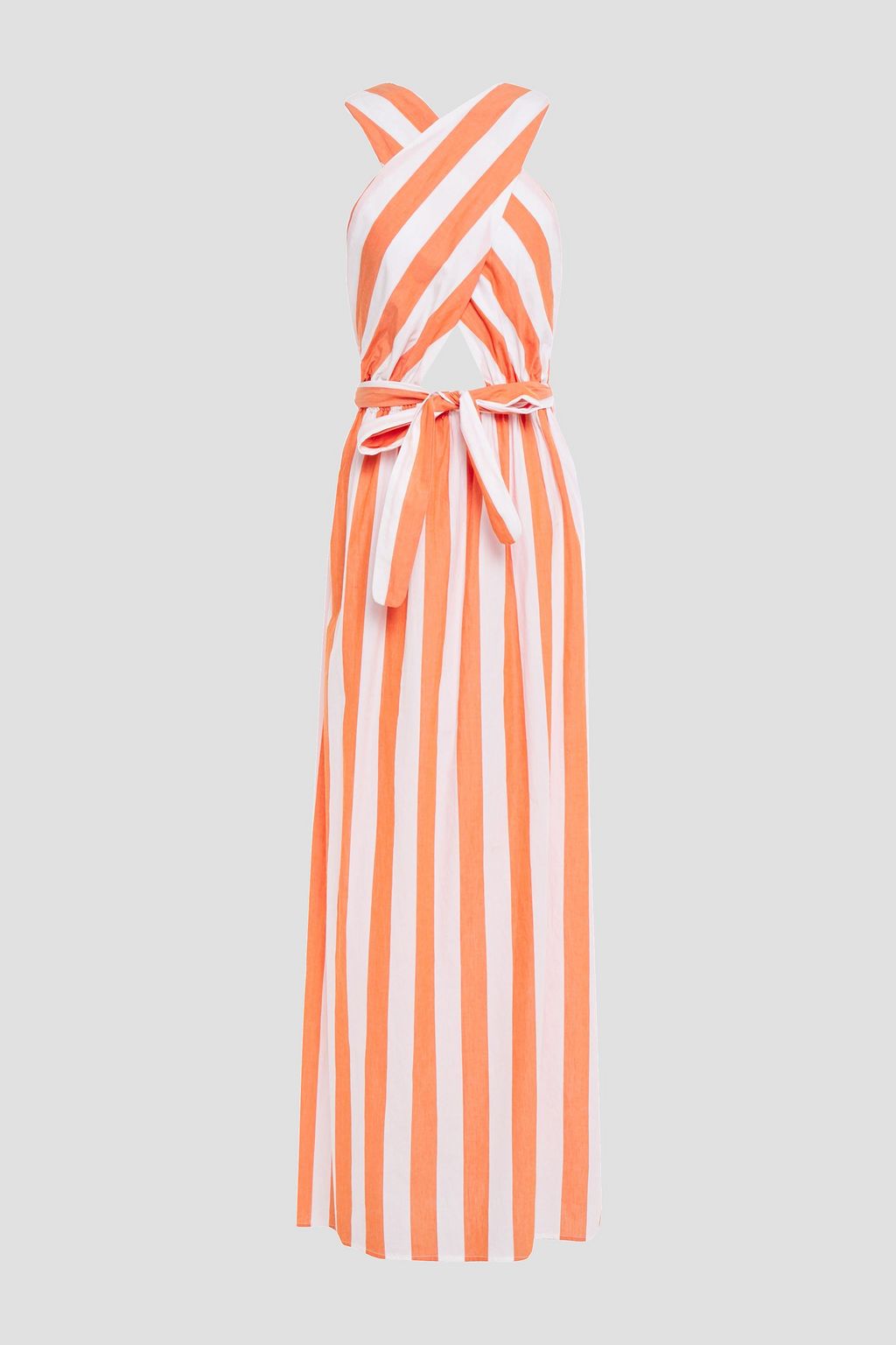 striped cotton maxi dress