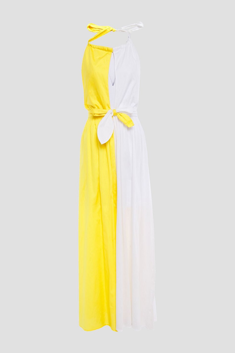 two tone maxi dress