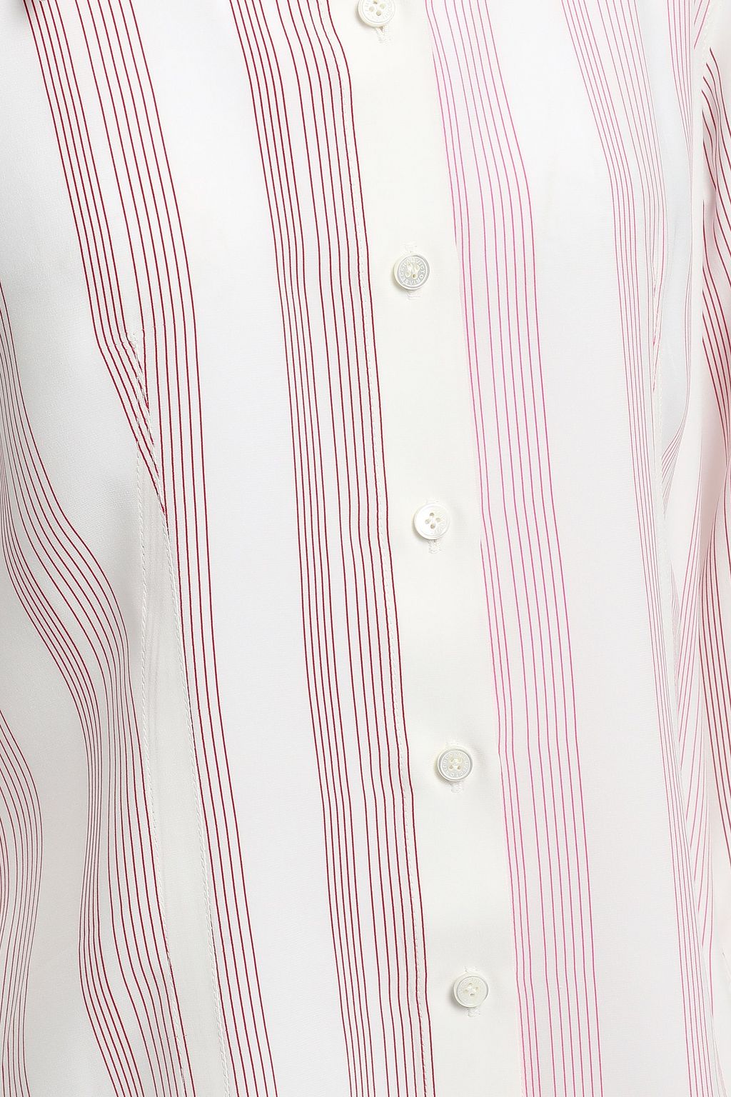 VICTORIA BECKHAM Striped silk-cady shirt