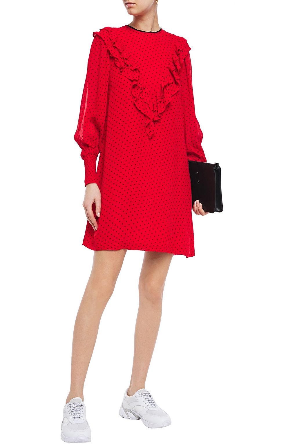 ganni mullin leopard dress