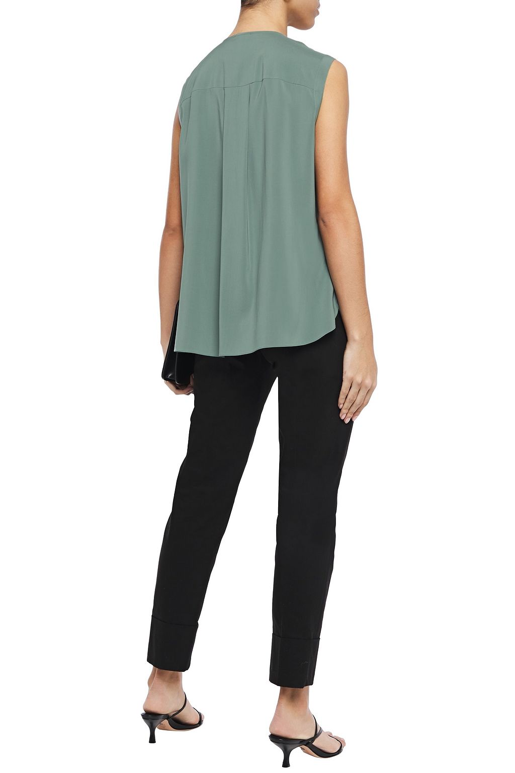BRUNELLO CUCINELLI Sequin and bead-embellished stretch-silk blouse