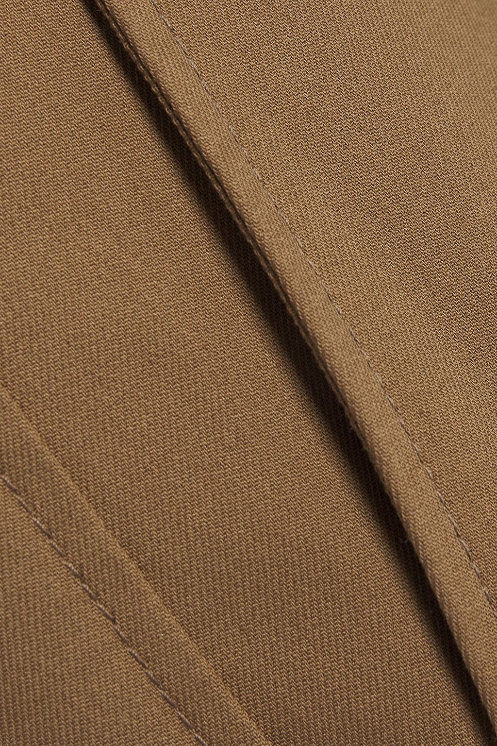 BRUNELLO CUCINELLI Bead-embellished stretch-cotton wide-leg pants