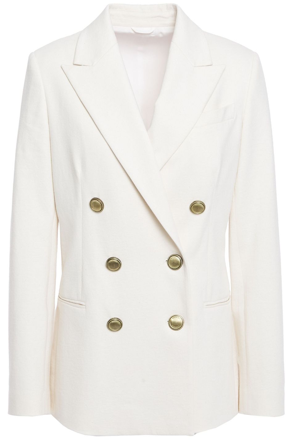 white jersey blazer