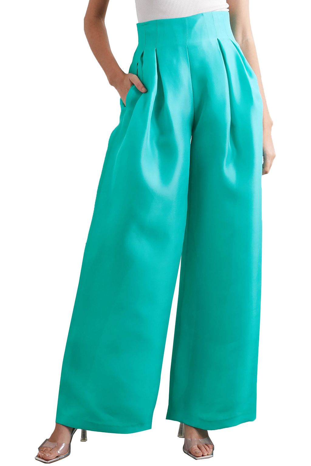 CHRISTOPHER JOHN ROGERS Silk-gazar wide-leg pants