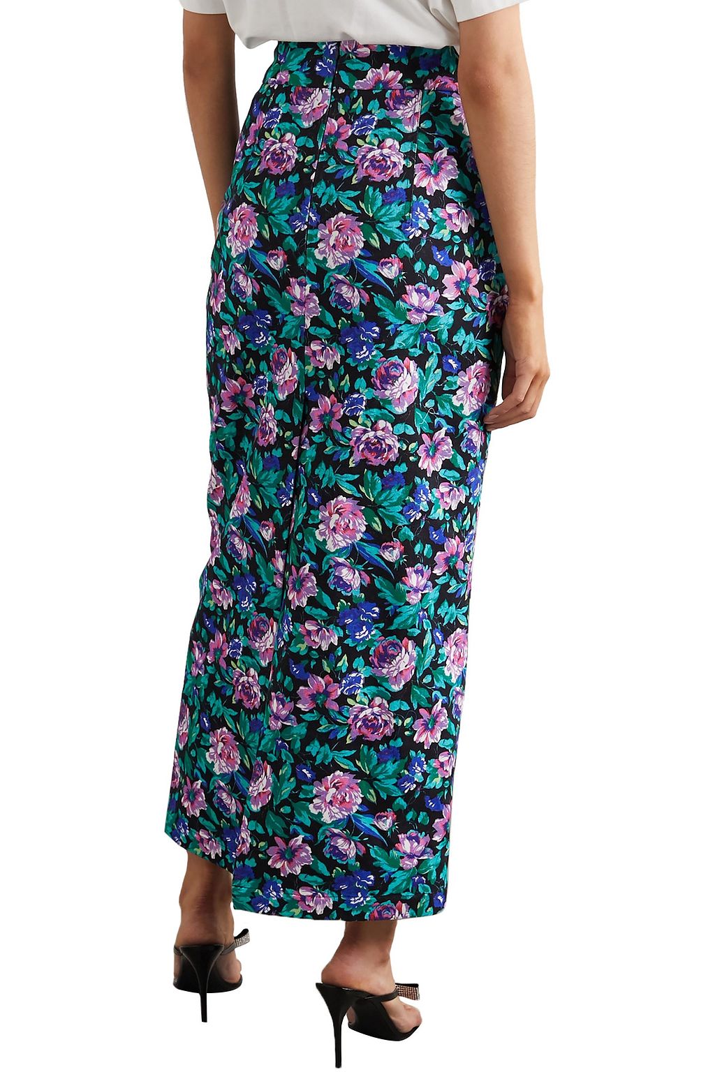 CHRISTOPHER JOHN ROGERS Floral-print cotton skirt