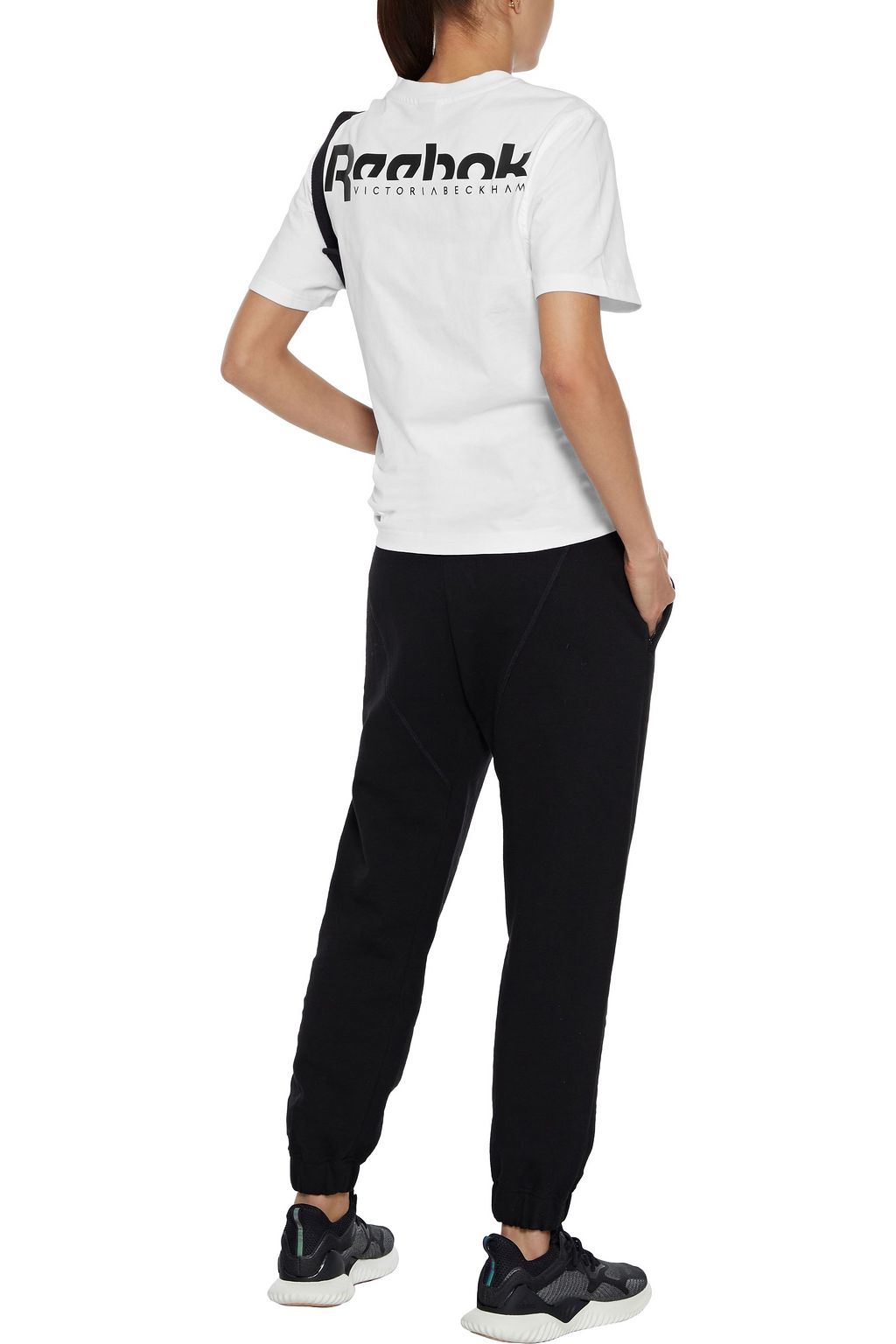REEBOK X VICTORIA BECKHAM Printed cotton-jersey T-shirt
