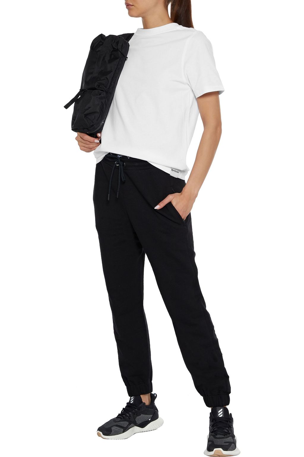 REEBOK X VICTORIA BECKHAM Printed cotton-jersey T-shirt