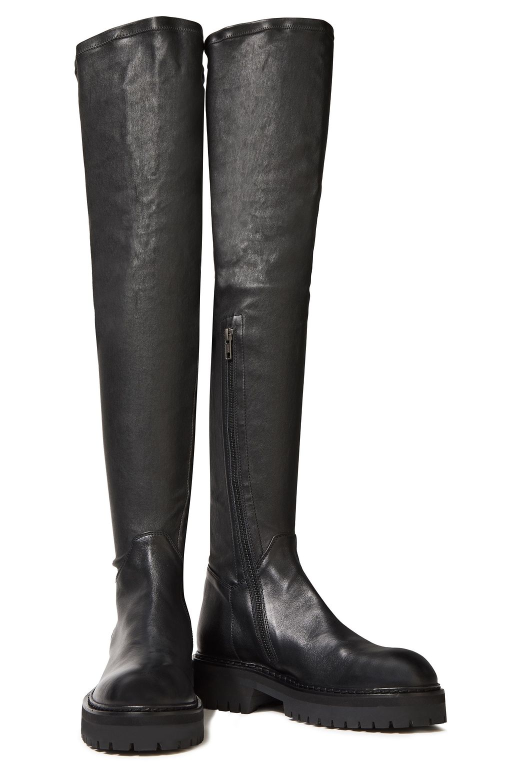 ANN DEMEULEMEESTER Stretch-leather over-the-knee boots