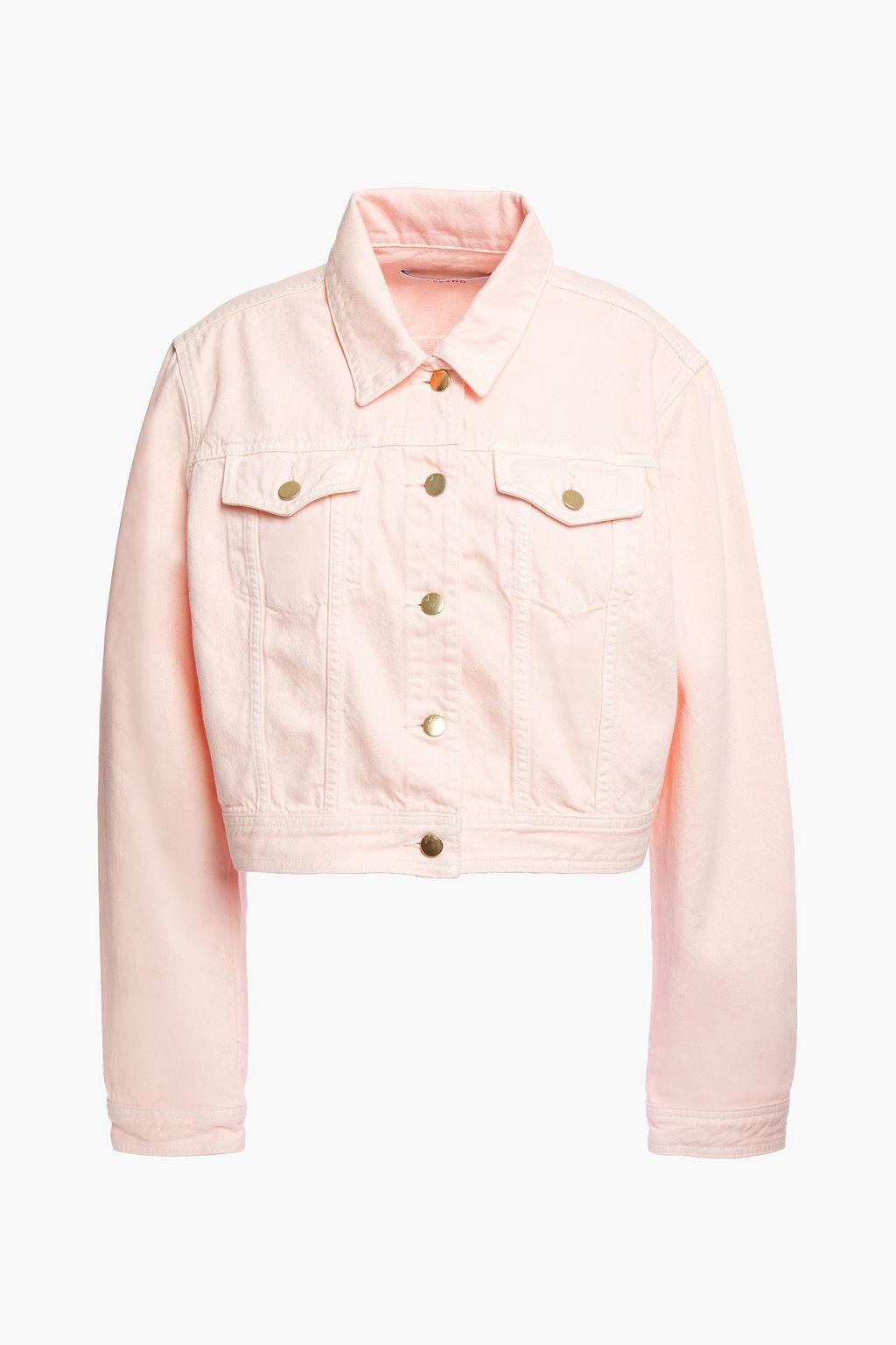 peach denim shirt