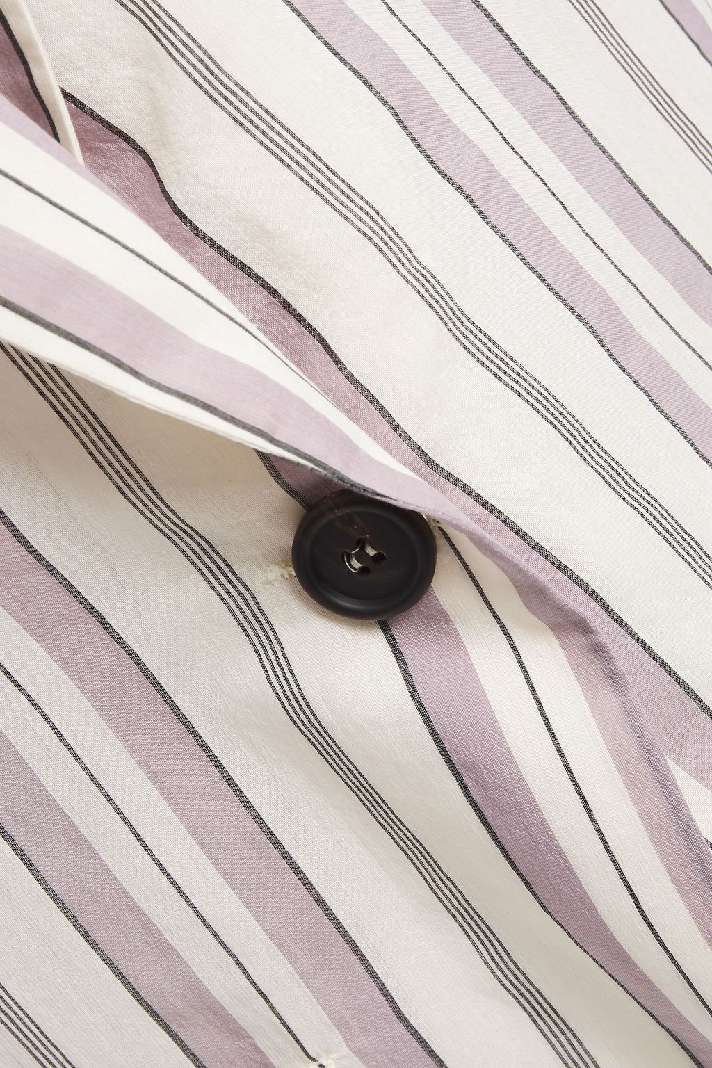 BRUNELLO CUCINELLI Bead-embellished striped cotton and silk-blend blazer