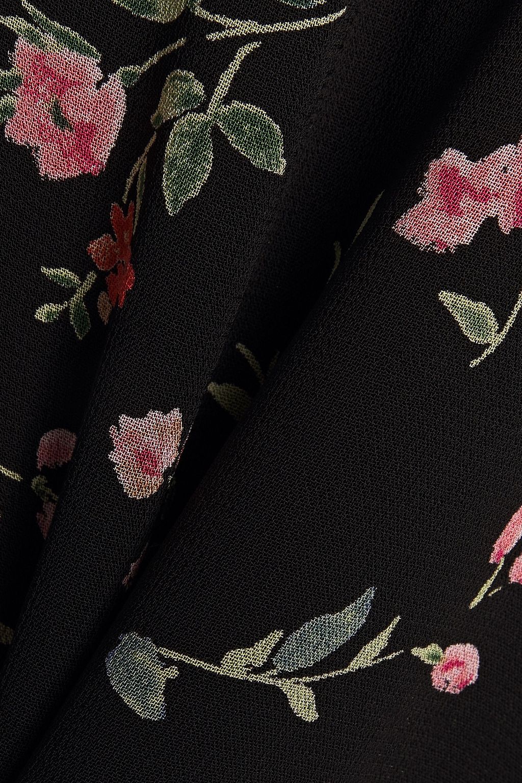 GANNI Polka-dot georgette straight-leg pants