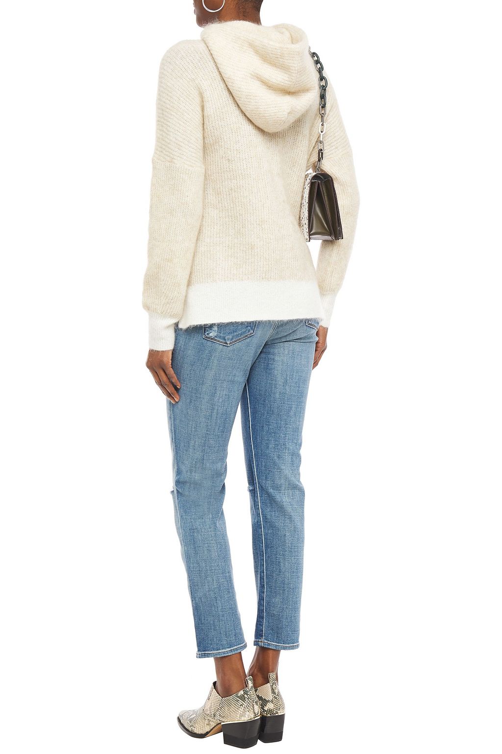 J BRAND Distressed faded mid-rise slim-leg jeans