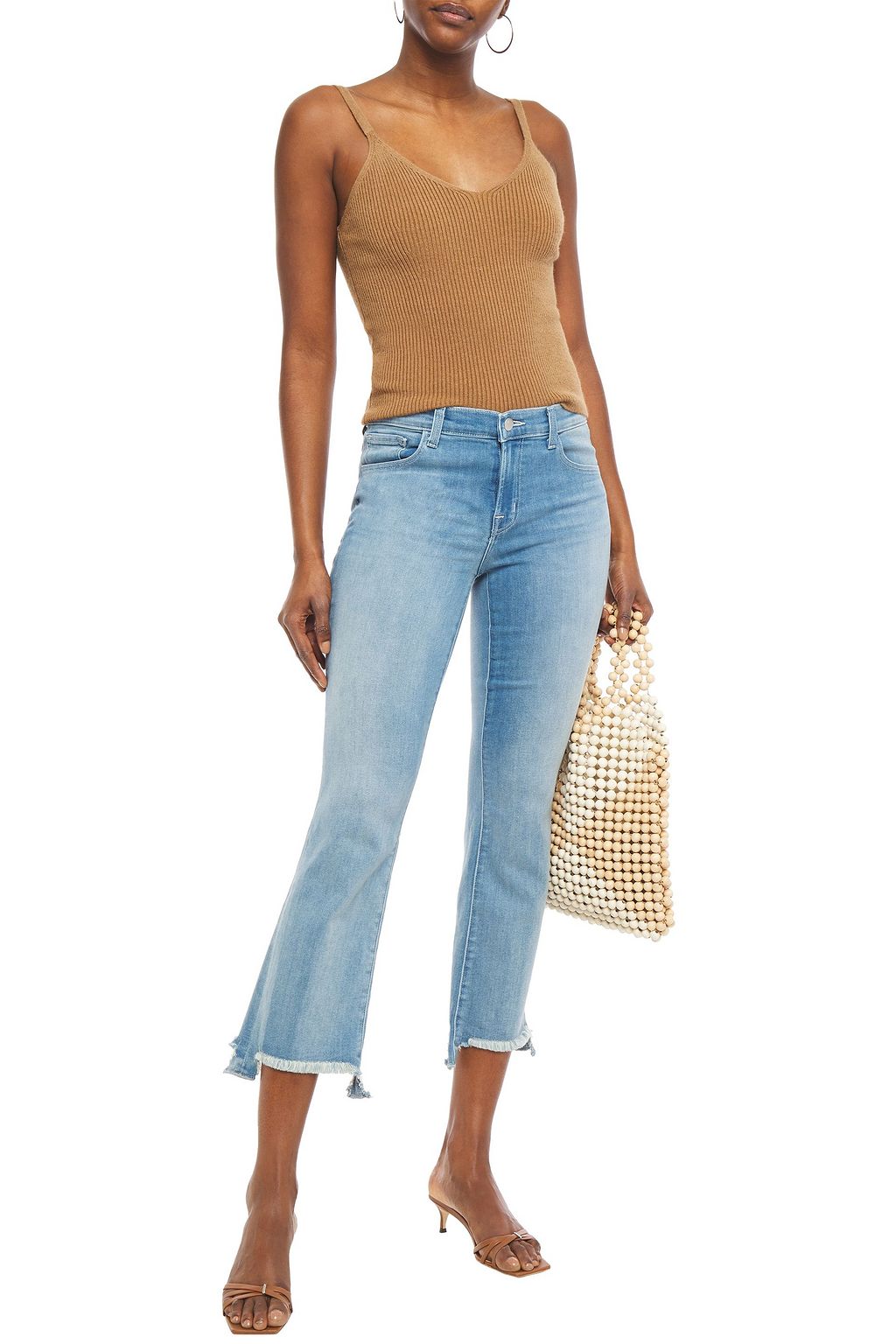 J BRAND Selena cropped mid-rise bootcut jeans
