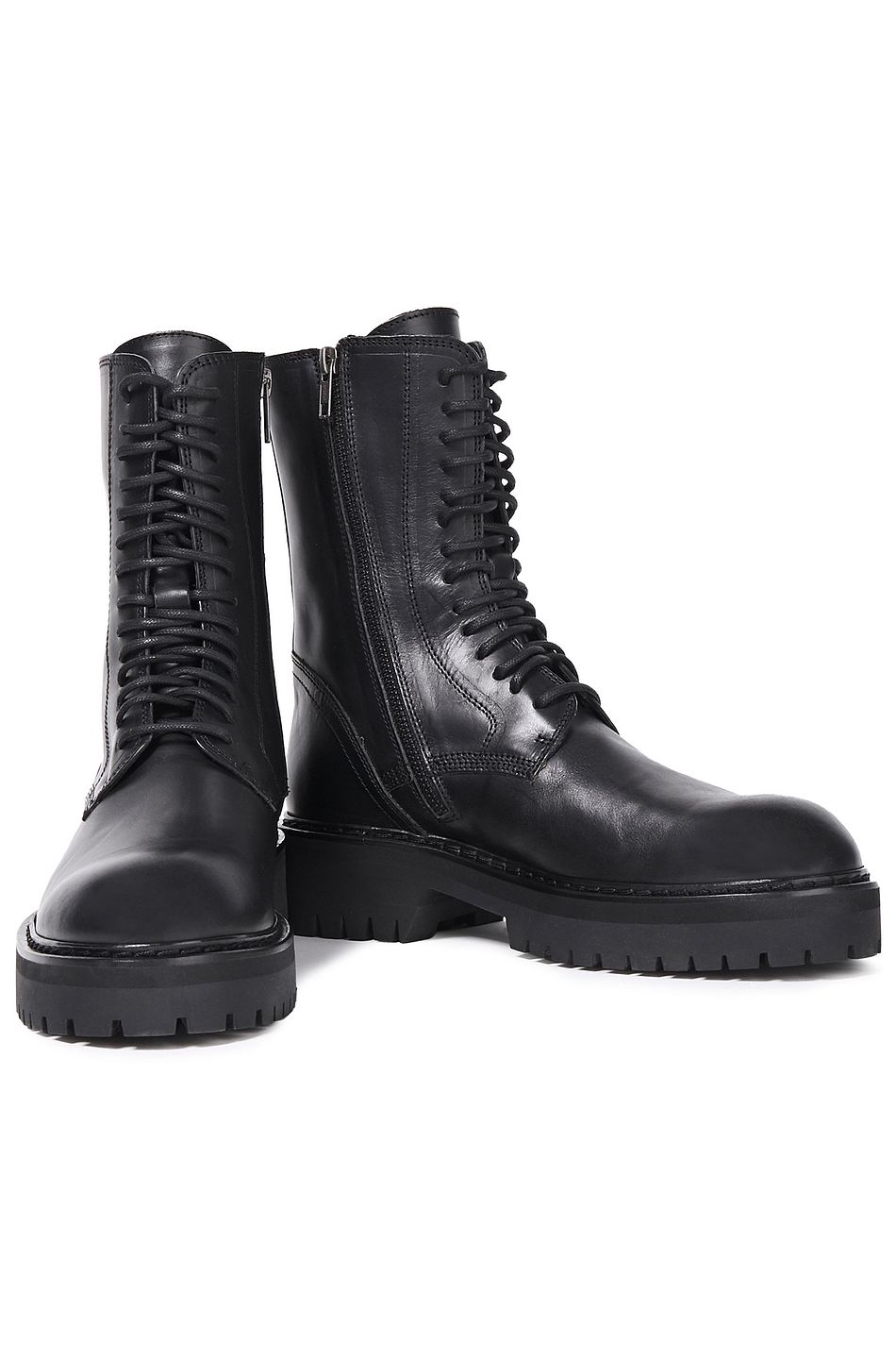 ann demeulemeester lace up ankle boots