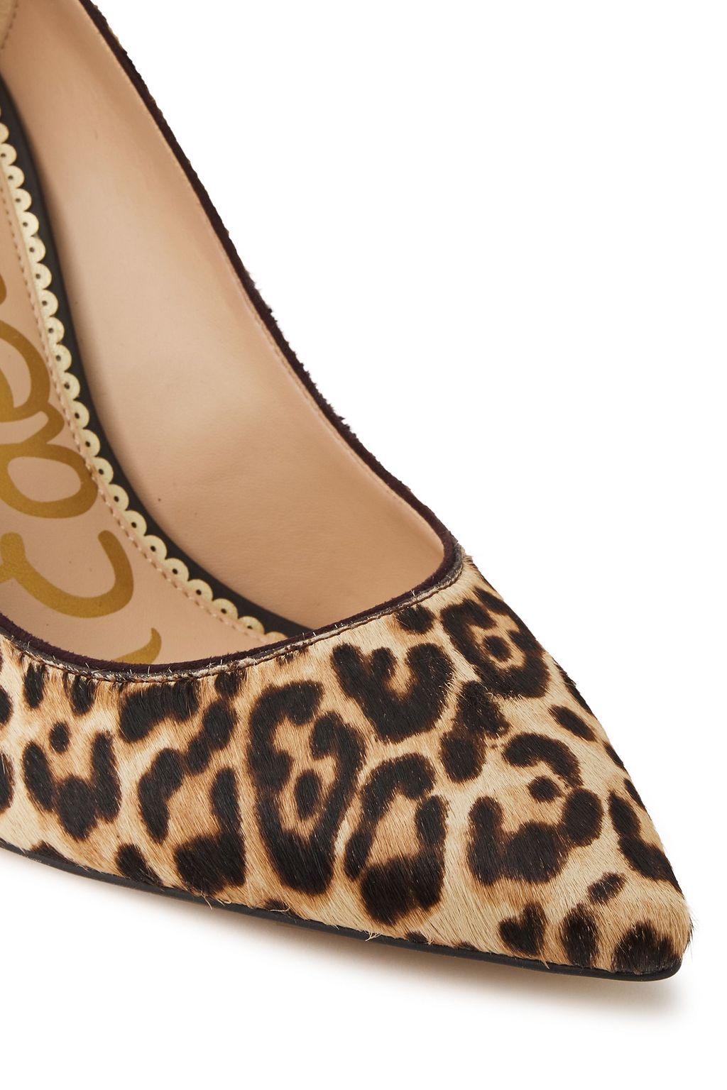 SAM EDELMAN Hazel leopard-print calf hair pumps